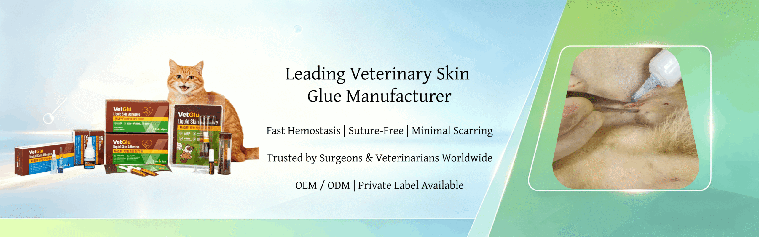 VetGlu vet tissue glue banner