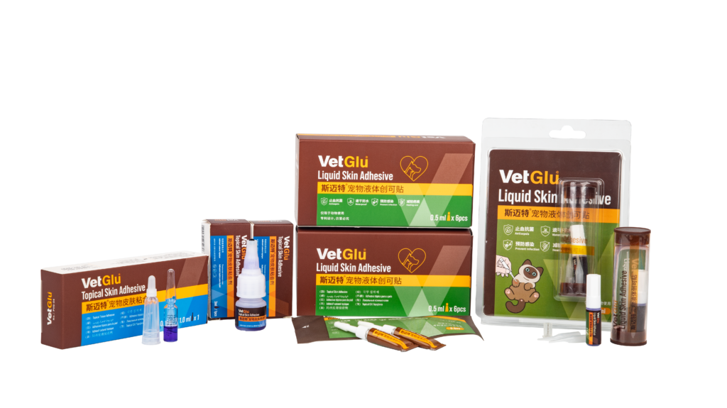 four types of vet skin adhesive glue