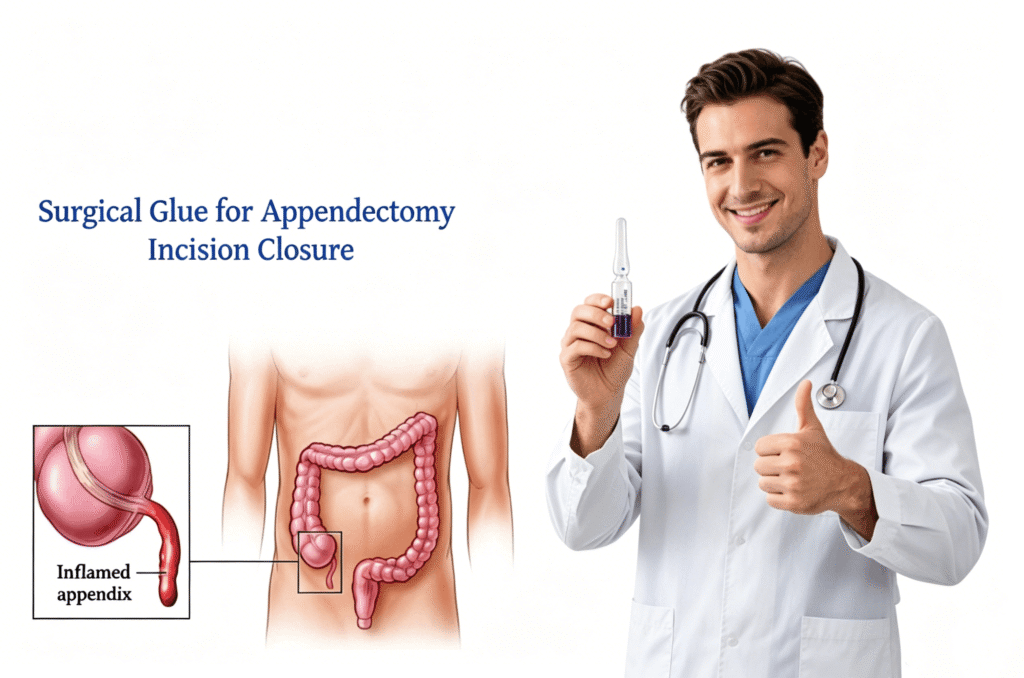 Surgical Glue for Appendectomy Incision Closure